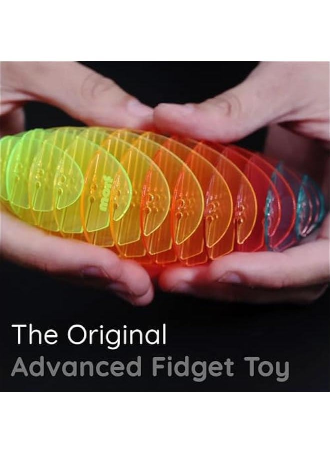 Morf Fidget Worm Toy - Desk Fidgets for Adults - Quiet Morf Worm Fidget Toy Sensory Toys - Fun and Interactive Morf Fidget Toy for Kids - USA Patent Pending Morf Figgy Toys (Rainbow, Small)
