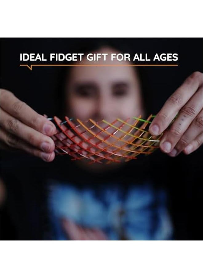 Morf Fidget Worm Toy - Desk Fidgets for Adults - Quiet Morf Worm Fidget Toy Sensory Toys - Fun and Interactive Morf Fidget Toy for Kids - USA Patent Pending Morf Figgy Toys (Rainbow, Small)