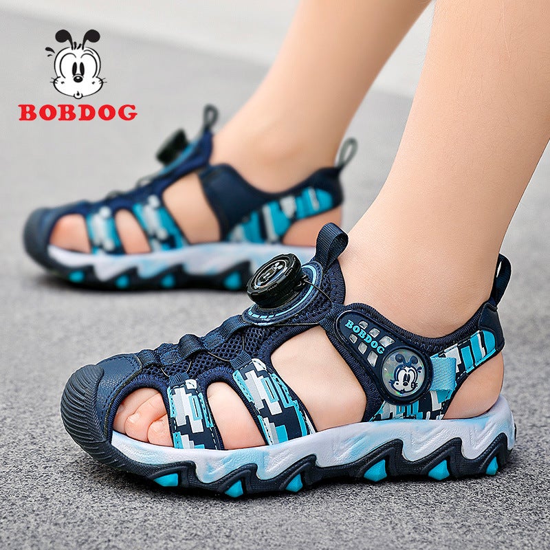 Babu Bean Children'S Shoes Boys Sandals Summer Style Baotou Non-Slip Soft Sole Middle And Big Children'S Boys Children'S Shoes - Image 5