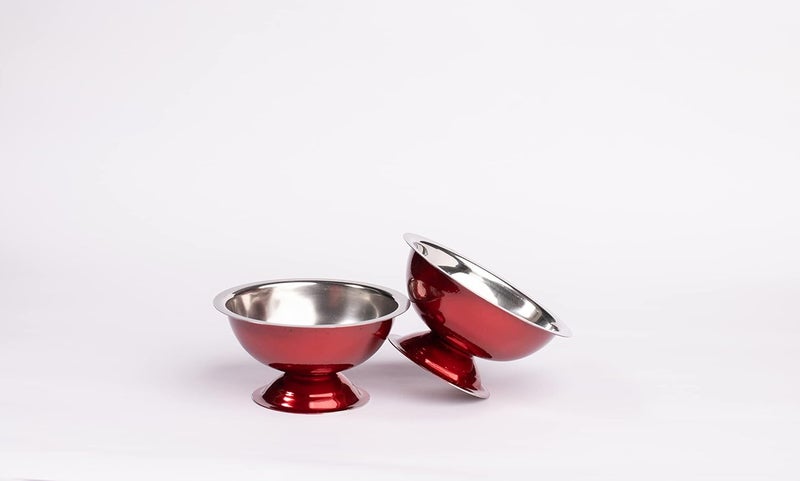 Beautifull and Attractive Ice Cream Cup Set of 4 Red Steel - Image 3