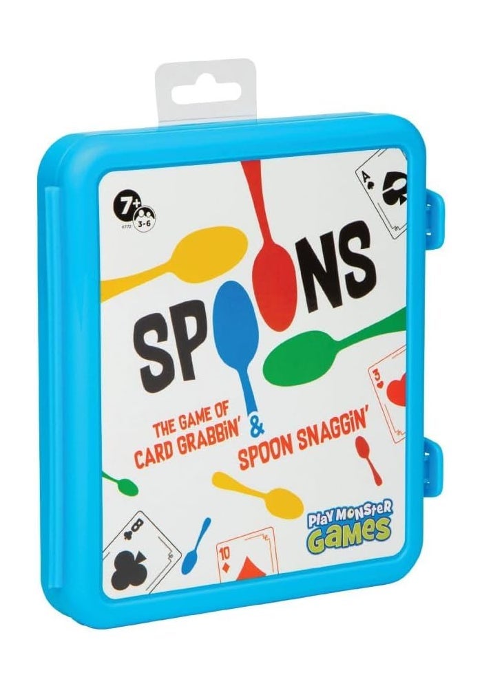 PlayMonster Spoons Game in a Case - Fun Card Game for Kids and Adults, 3-6 Players, Ages 7+ - Image 1