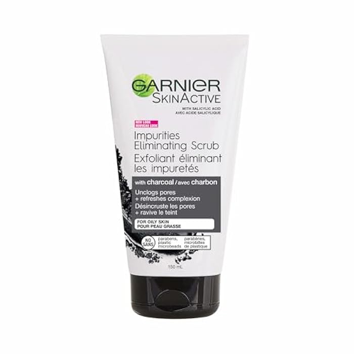 Garnier SkinActive Charcoal Blackhead Eliminating Scrub, 5 Fl Oz (150mL), 1 Count (Packaging Mary Vary) - Image 1