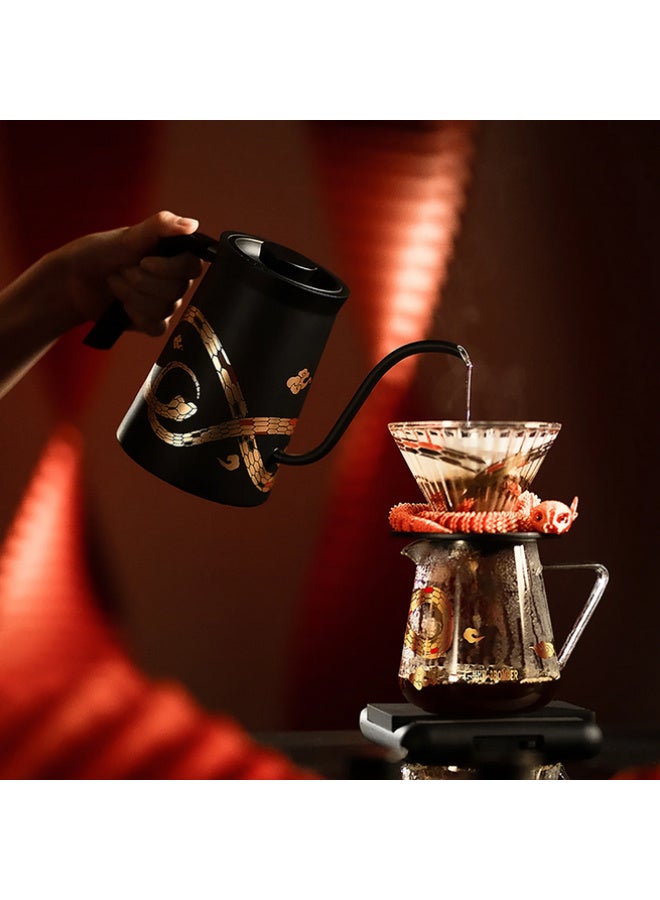 ام اتش دابيلو - ثري بومبار غلاية كهربائية MHW-3BOMBER، غلاية كهربائية احترافية ذات عنق إوزة مع شاشة LED للتحكم الدقيق في درجة الحرارة، وعاء تسخين سريع بقوة 1200 وات لصب القهوة والشاي، 600 مل - Image 2