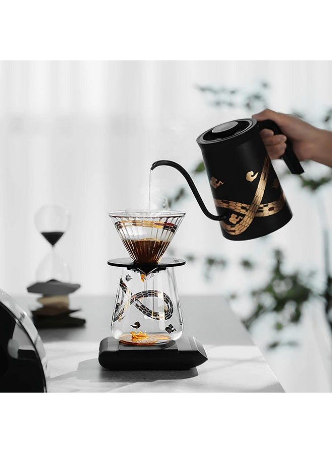 ام اتش دابيلو - ثري بومبار غلاية كهربائية MHW-3BOMBER، غلاية كهربائية احترافية ذات عنق إوزة مع شاشة LED للتحكم الدقيق في درجة الحرارة، وعاء تسخين سريع بقوة 1200 وات لصب القهوة والشاي، 600 مل - Image 3