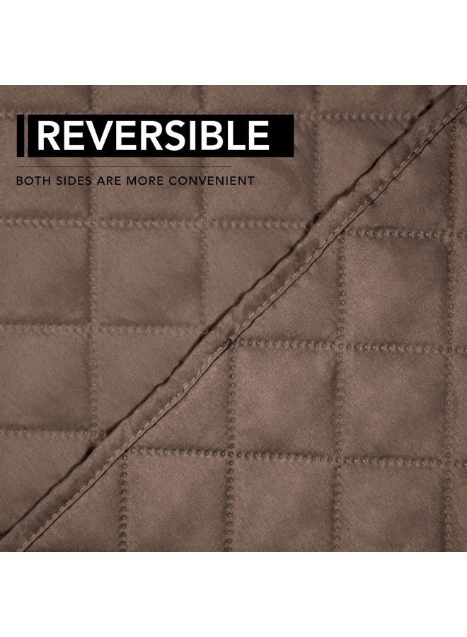Easy-Going Oversized Recliner Chair Slipcover Reversible Sofa Cover Water Resistant Couch Cover Furniture Protector with Elastic Straps for Pets Dog (Oversized Recliner, Brown/Brown) - Image 5