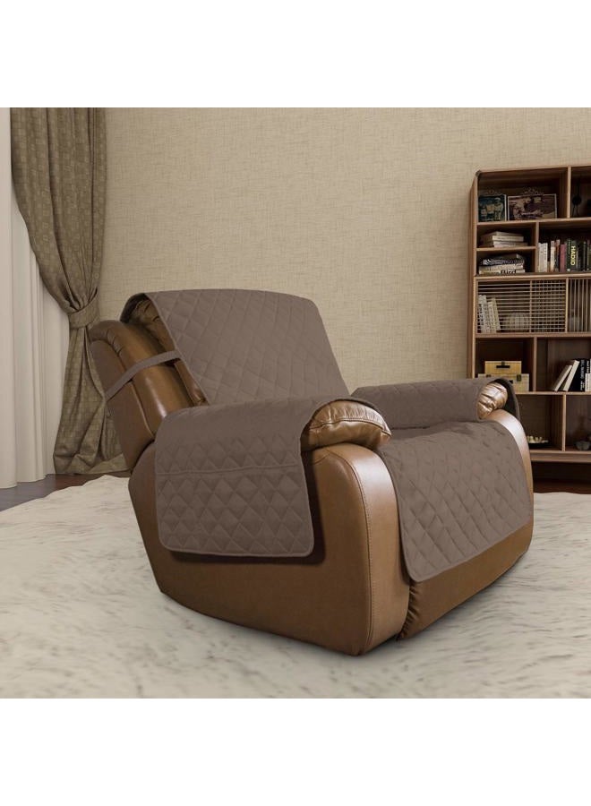 Easy-Going Oversized Recliner Chair Slipcover Reversible Sofa Cover Water Resistant Couch Cover Furniture Protector with Elastic Straps for Pets Dog (Oversized Recliner, Brown/Brown) - Image 2