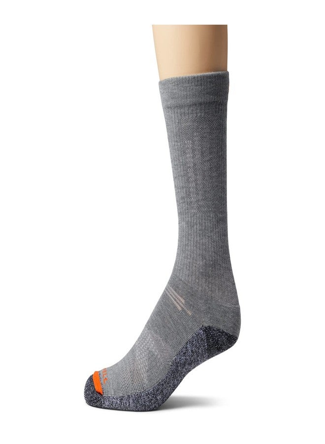 Merrell unisex adult Men's and Women's Lightweight Work Crew - 3 Pair Pack Comfortbase Xs Repreve With Dur Socks, Gray, Medium-Large US