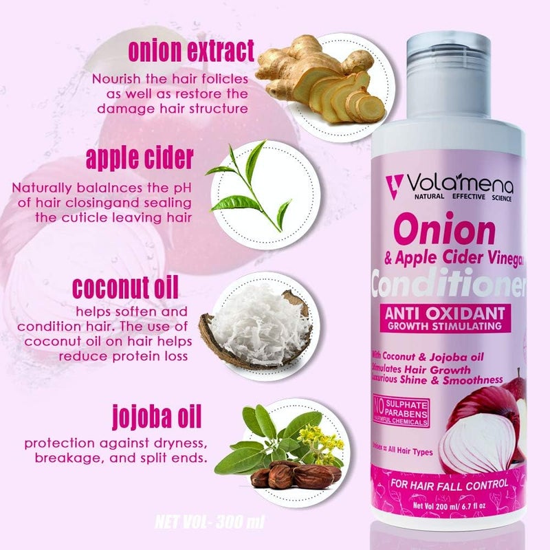 VOLAMENA WITH DEVICE Onion Apple Cider Vinegar Conditioner 200 ml - Image 2