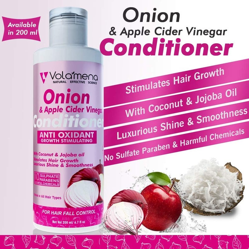 VOLAMENA WITH DEVICE Onion Apple Cider Vinegar Conditioner 200 ml - Image 1