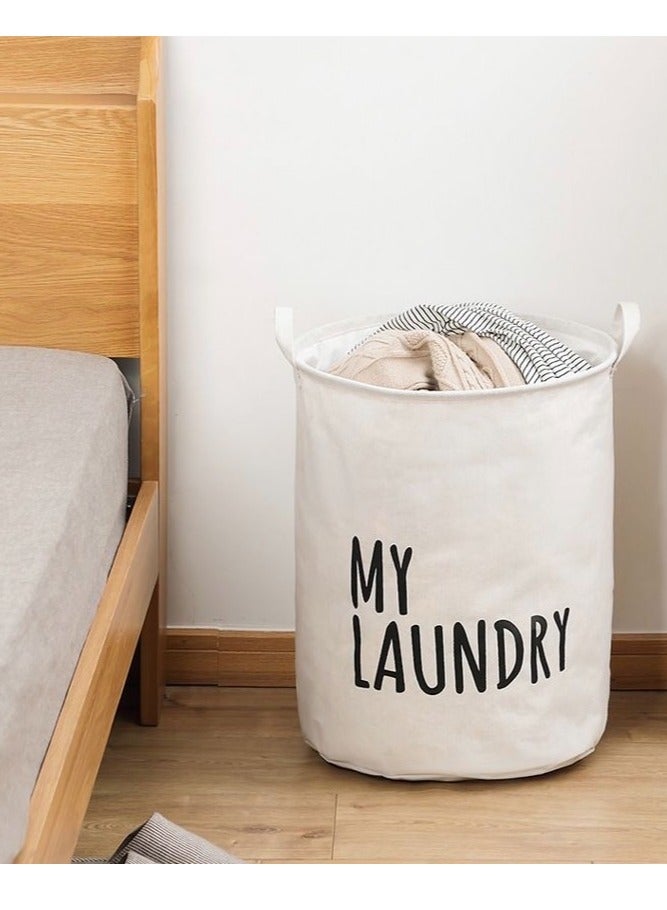 AuliceVerse Multi-Functional Foldable Dual Handle Bucket travel Laundry Bag Basket 2-Piece Set Drawstring Dustproof Moisture-Proof Storage for Clothes Bedding - Image 4