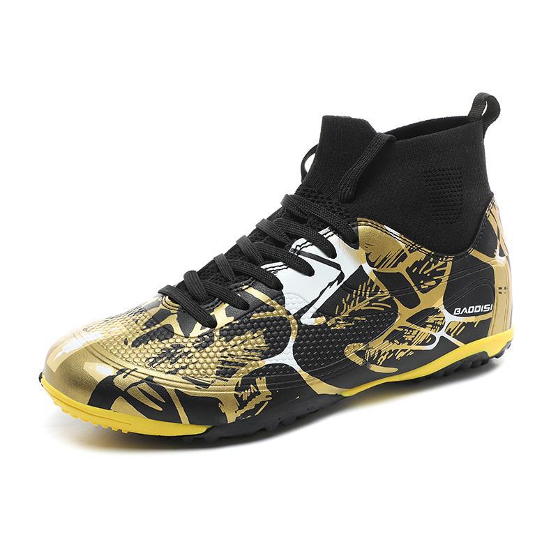Children'S Football Shoes Men'S And Women'S High-Top Sneaker Anti-Slip Crushed Nail Training Shoes For Primary School Students Spike Sneakers - Image 2