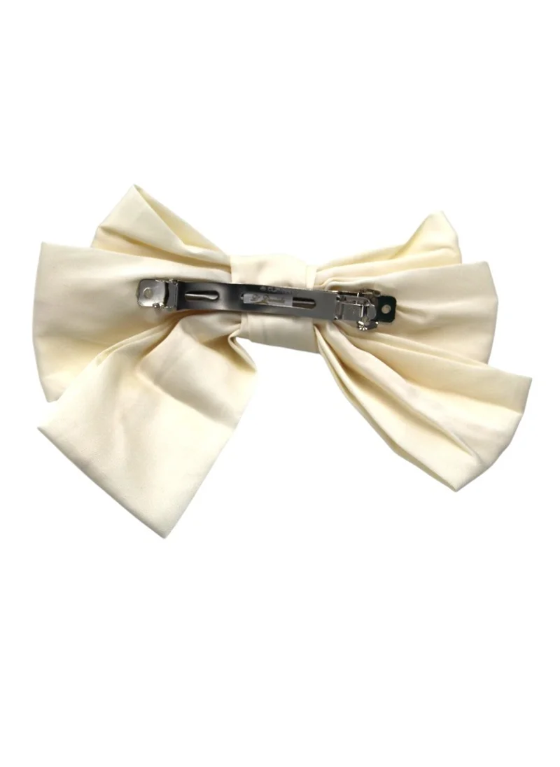 دىدانيالا Aina Ribbon Big Bow Clip for Babies and Girls - Cream