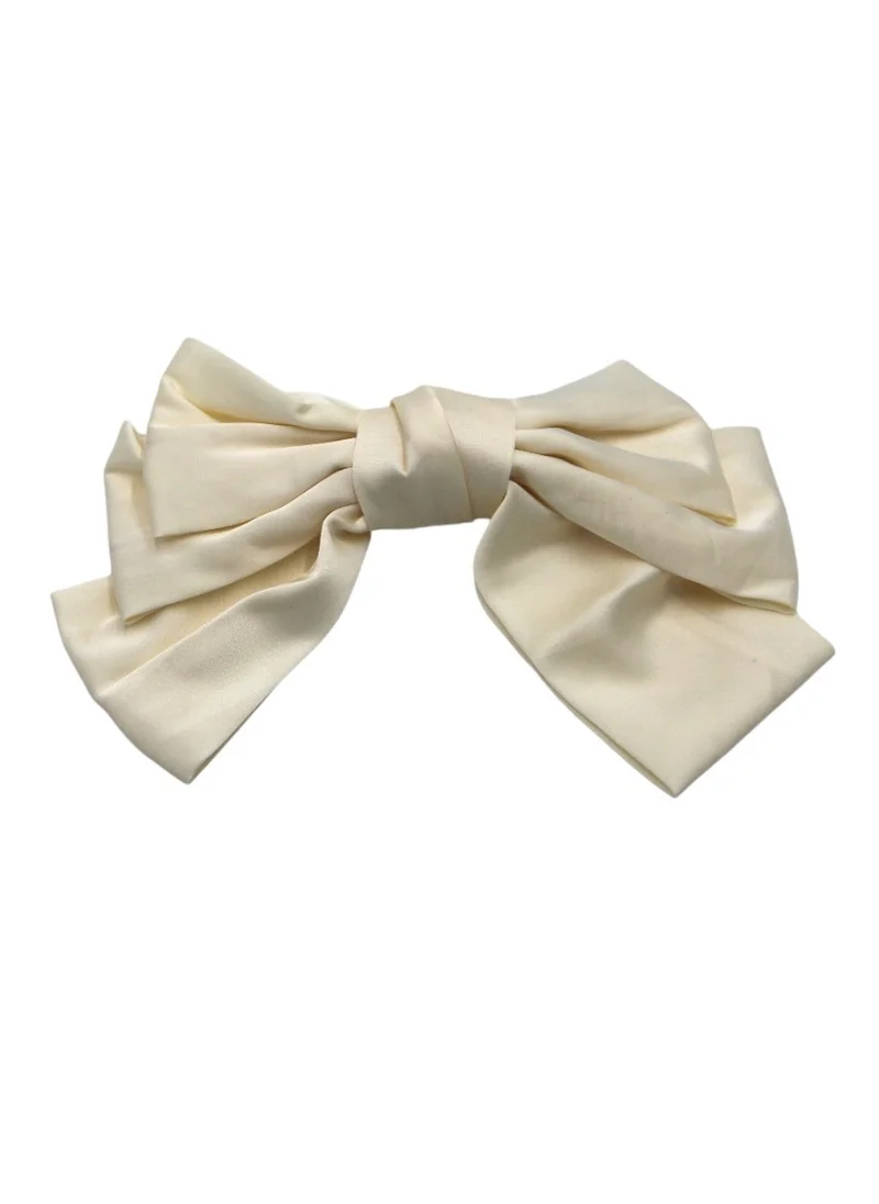 دىدانيالا Aina Ribbon Big Bow Clip for Babies and Girls - Cream