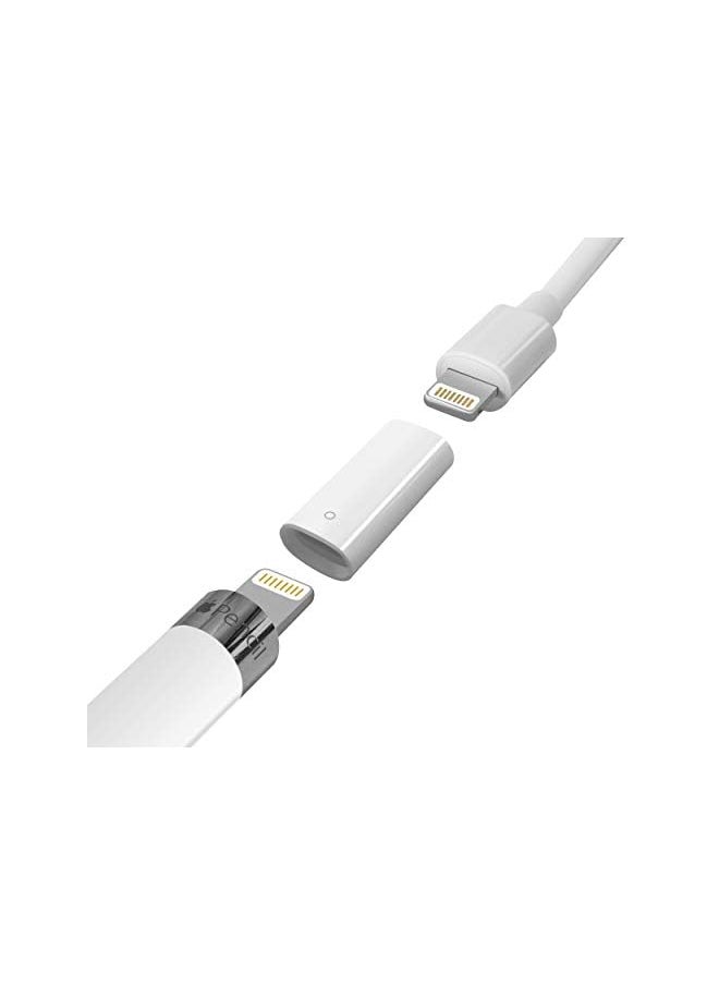 TechMatte Charging Adapter Cable for Apple Pencil and iPad Pro (2 Pack,White)  - Image 2