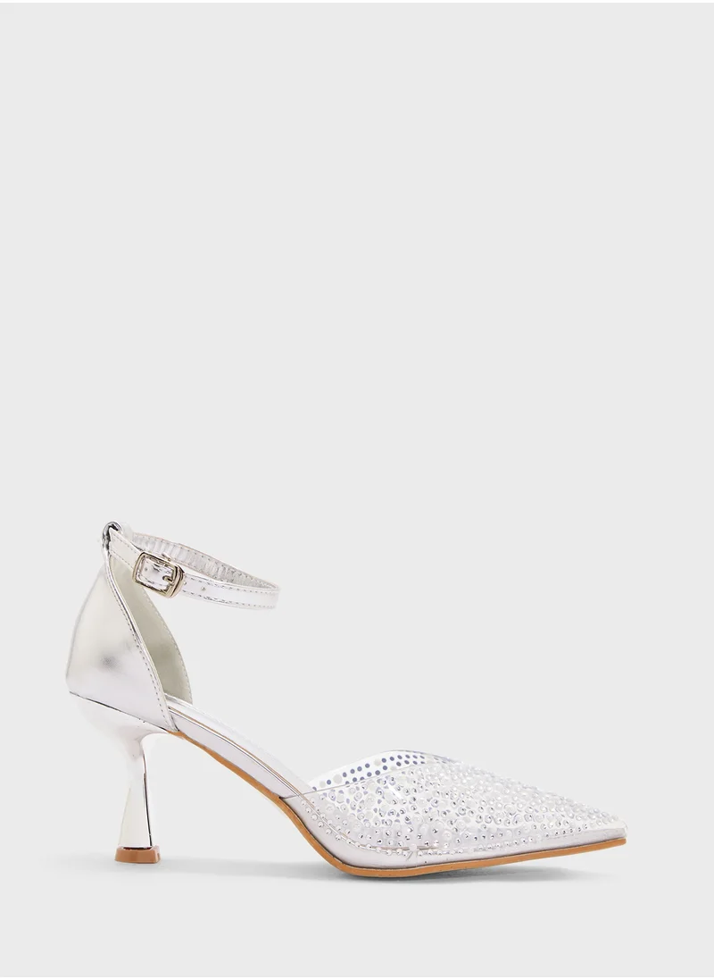 ذا براون High Heeled Diamante Pump