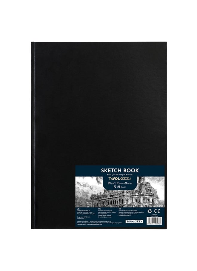 Tavolozza Fine Arts Tavolozza A3 (16.54X11.69) Heavyweight Hardcover Sketch Book 96 Pages (102 Lb/170Gsm) Durable Acid Free Drawing Paper For Painting & Drawing Dry Media  - Image 2