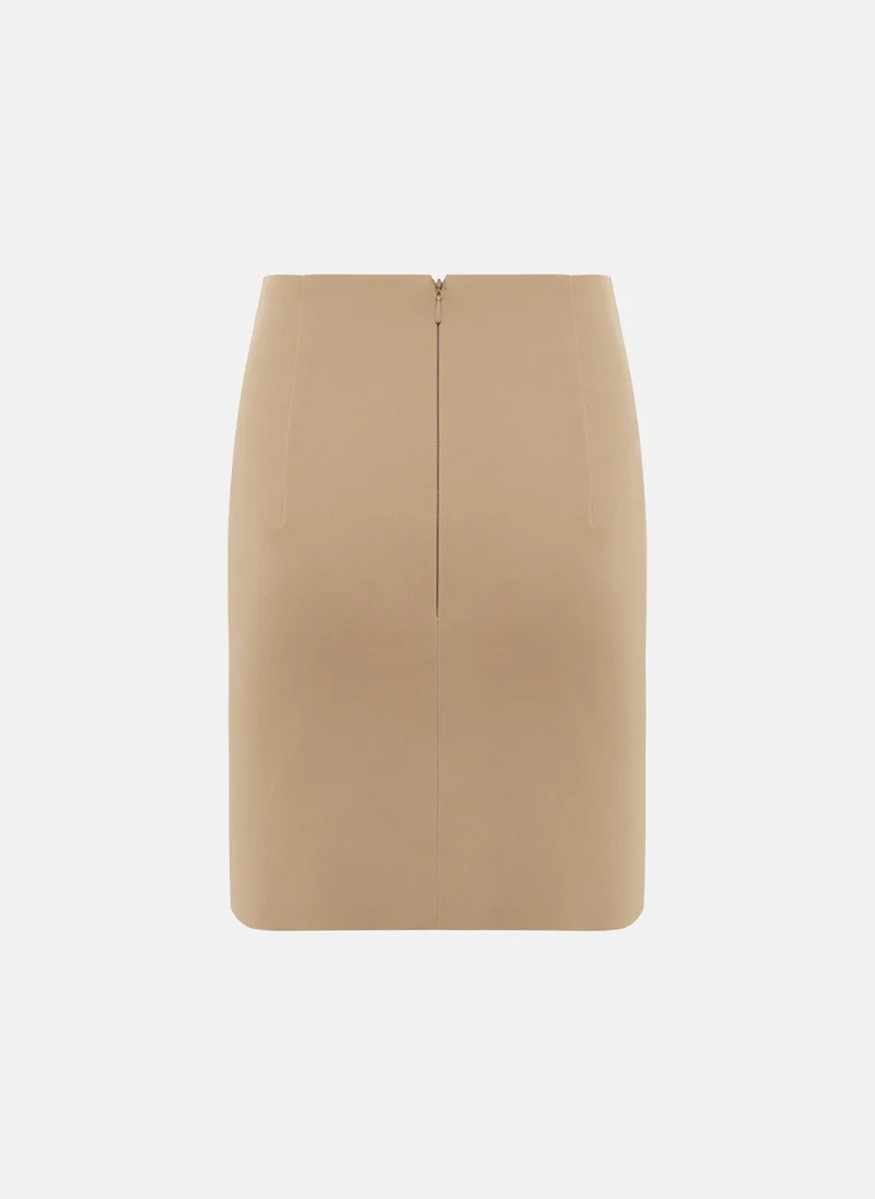Lichi  Cotton mini skirt with a metal zip for Women | Best Price UAE