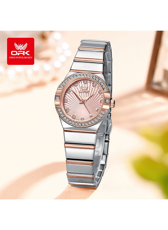 او بي كي ساعة OPK النسائية العصرية للأعمال مقاومة للماء وساعة كوارتز مضيئة 6042 - Image 1