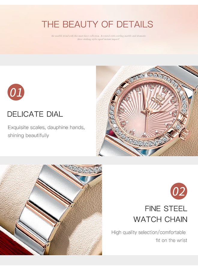 او بي كي ساعة OPK النسائية العصرية للأعمال مقاومة للماء وساعة كوارتز مضيئة 6042 - Image 5