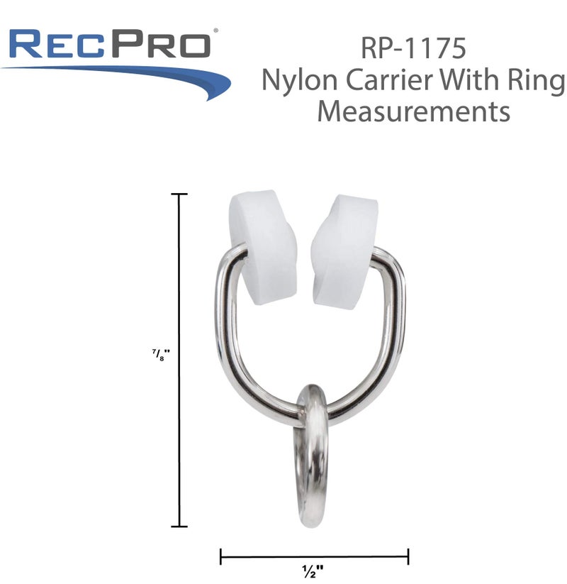RecPro RV Nylon Wheel Carrier Ring for I Beam Track Curtain Rod (14) - Image 3