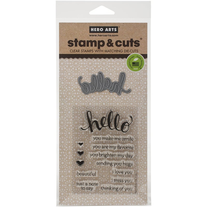 Hero Arts DC151 Stamp Cut Hello