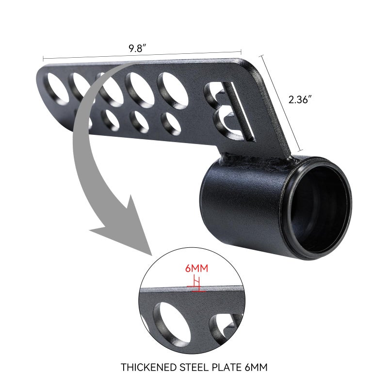 BROTTEBEAR Belt Squat Collar Landmine Attachment Fit 2" Barbell Hole Home Gym Equipment with Two Barbell Protective Plugs,Black - Image 2
