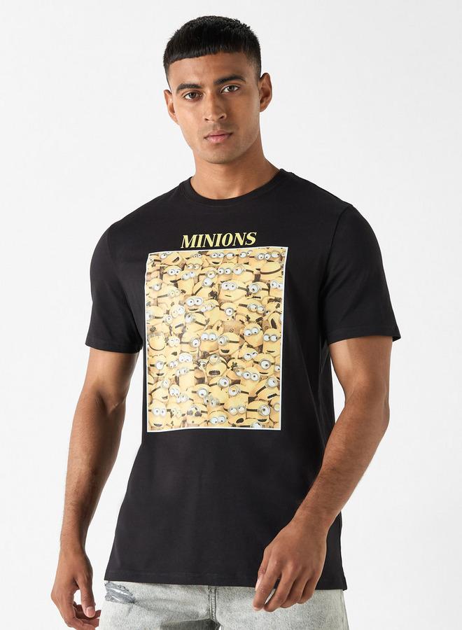 اس بي كاركترز تيشيرت بياقة ضيقة وأكمام قصيرة وطبعات - Image 1