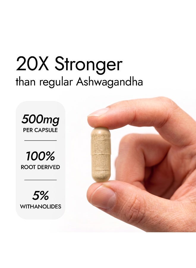 Kapiva KSM-66 Ashwagandha 500mg | Clinically Proven with 5% Withanolides | 100% Root Extract | Supports Cortisol Balance, Strength & Vitality | Natural Stress Relief | 60 Capsules - Image 3