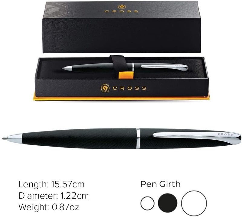 Cross ATX Ballpoint Pen in Basalt Black with Chrome Accents - Image 3