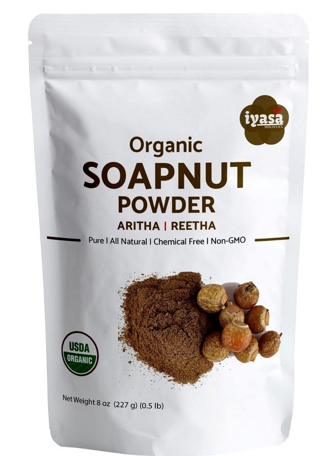 إياسا هوليستسكس مسحوق صابون الجوز العضوي، أريثا، ريثا، شامبو طبيعي للبشرة والشعر، منظف للشعر، عبوة قابلة لإعادة الإغلاق، 8 أونصات - Image 1