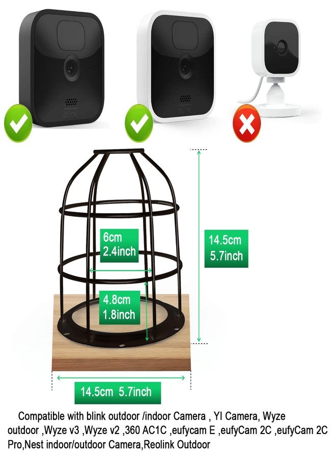 UYODM Anti-Theft Camera Mount Cage and Wall Mount Bracket - Compatible with Blink Outdoor/Mini/XT2/XT3/YI/Wyze/eufycam/Nest Camera - Image 4