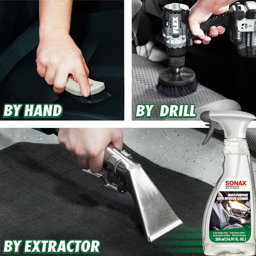 SONAX Multi-Purpose Interior Cleaner 321200 | Powerful Stain Remover & Deodorizer for Fabric, Upholstery, Carpet, Door Panels & Headliners | Eliminates Odors, Freshens Car, RV & Home Interiors | 500ml - Image 4