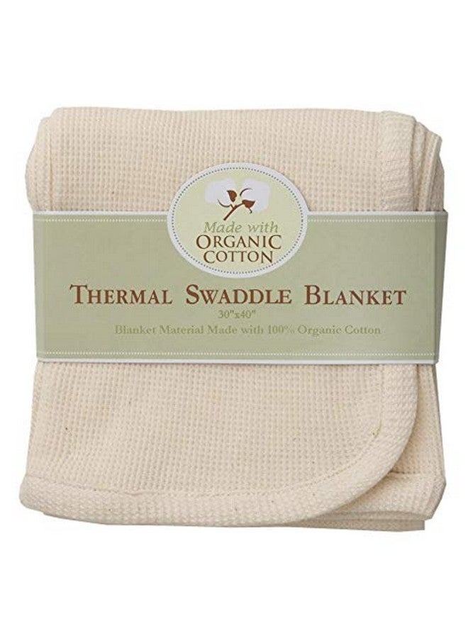 TL Care TL Care 30" X 40" Thermal/Waffle Swaddle Blanket Made with Organic Cotton, Natural Color, Soft Breathable, for Boys and Girls - Image 1