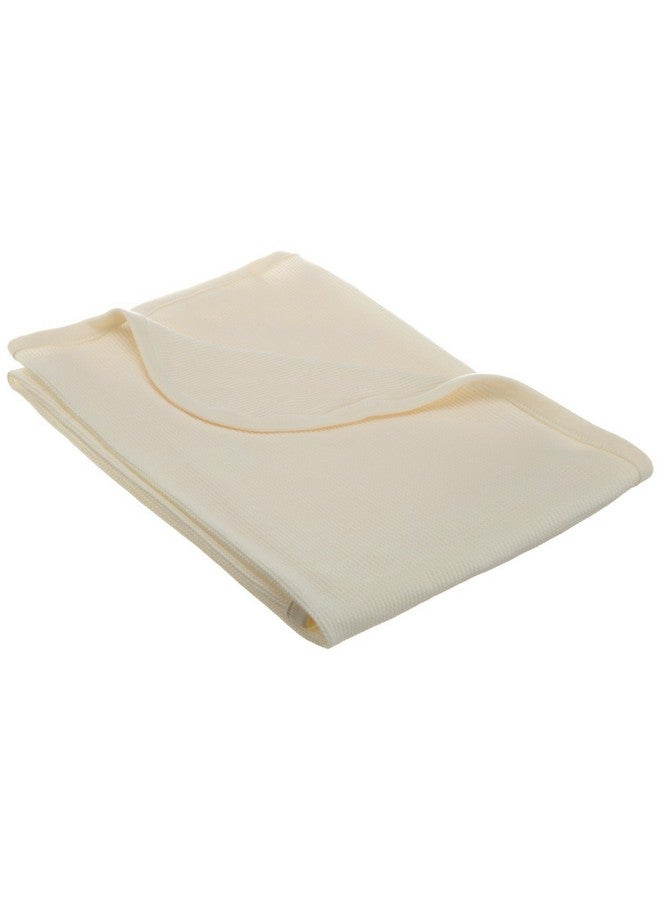 TL Care TL Care 30" X 40" Thermal/Waffle Swaddle Blanket Made with Organic Cotton, Natural Color, Soft Breathable, for Boys and Girls - Image 2