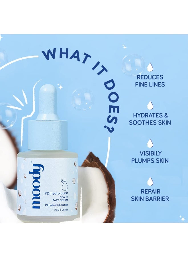  مودي سيروم مودي ٢٪ هيالورونيك للوجه مع ببتيدات النياسيناميد لبشرة ندية رطبة وممتلئة مع تقنية ٧D هيدرو برست | سيروم مرطب يومي للوجه لبشرة نضرة | سيروم خالٍ من البارابين للرجال والنساء | ٢٠ مل - Image 5