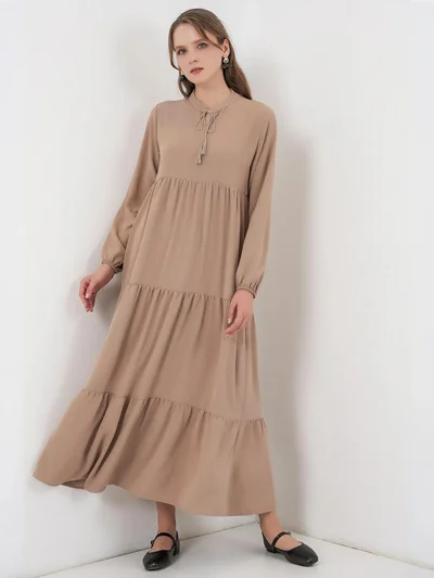 بيغ دارت فستان ماكسي فيسكوز من  مع فيونكة