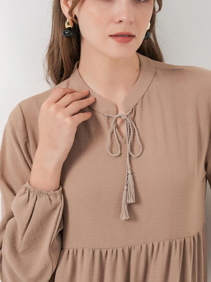 بيغ دارت فستان ماكسي فيسكوز من  مع فيونكة