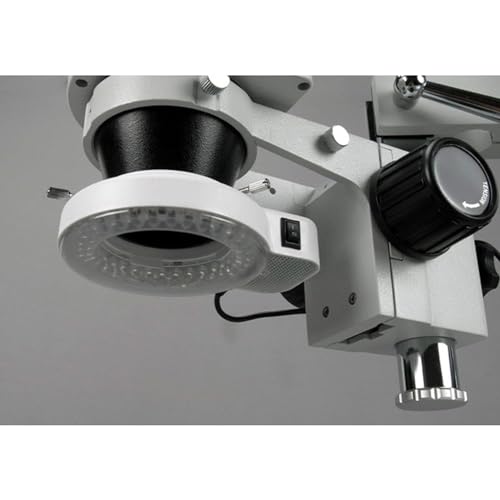 AmScope LED-144S 144 LED Adjustable Microscope Compact Ring Light + Adapter - Image 3