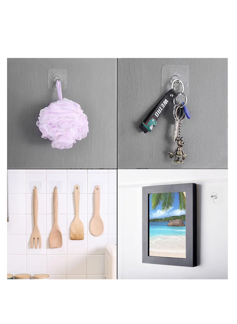 Adhesive Wall Hanger Hooks for Hanging Clothes Strong Self Adhesive Magic Sticker Home Kitchen Bathroom Bedroom Door Organizers Accessories Items (Single 10 Pcs nail ) - Image 3