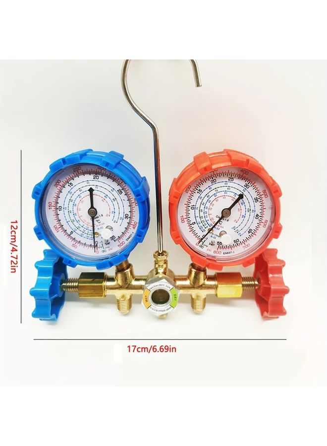 Dual Head Manifold AC Refrigeration Pressure Gauge Set 1 Set For R32 R410A R22 R134a - Image 3