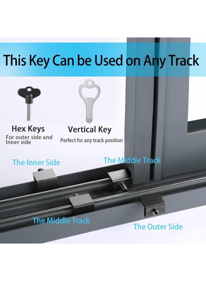 Relex 6 Sets Sliding Window Locks, Adjustable Window Lock With Key, Can Control The Window Partially Open or Closed, Window Locks ​for Vertical & Horizontal Sliding Windows Doors, for Home and Office (Black) - Image 4