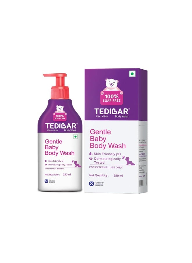 Tedibar - Body wash for Babies| 100% soap & Alkali free | Skin-friendly pH 5.5| Recommended by pediatricians | Prevents Dryness & Rashes | Suitable for Newborn Baby| 250ml - Image 1