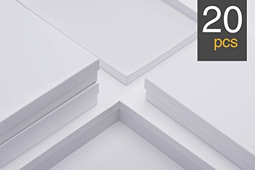 MESHA 8x5.5x1.25 20 Cotton Filled White Jewelry Gift Boxes, Kraft Cardboard Jewelry Boxes, JewelryBox for Small Business & Wearable Nails Enhancement - Image 3