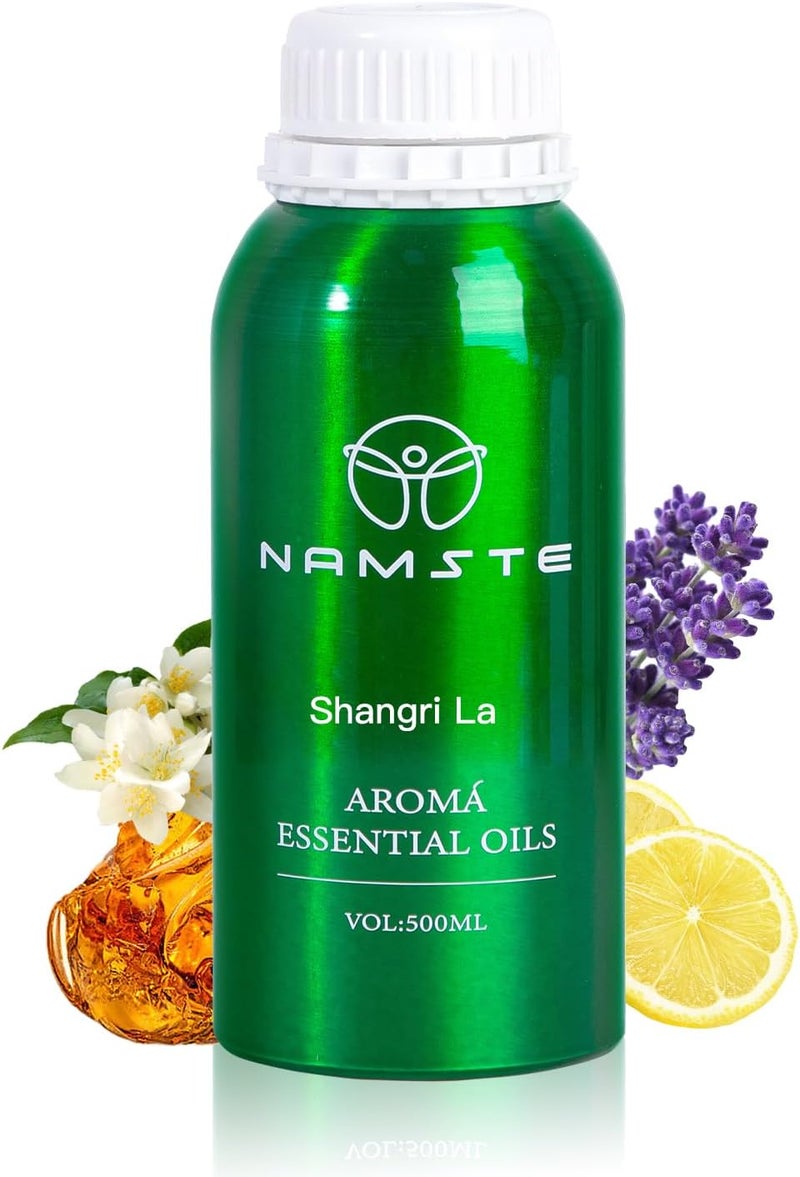 Hotel Scents Essential Oils, 500ml Shangri-La Hotel Collection Aroma Diffuser Oil, Luxury Hotel Inspired Aromatherapy, Blends Cedarwood, Sandalwood for Relaxation and Sleep - Image 1