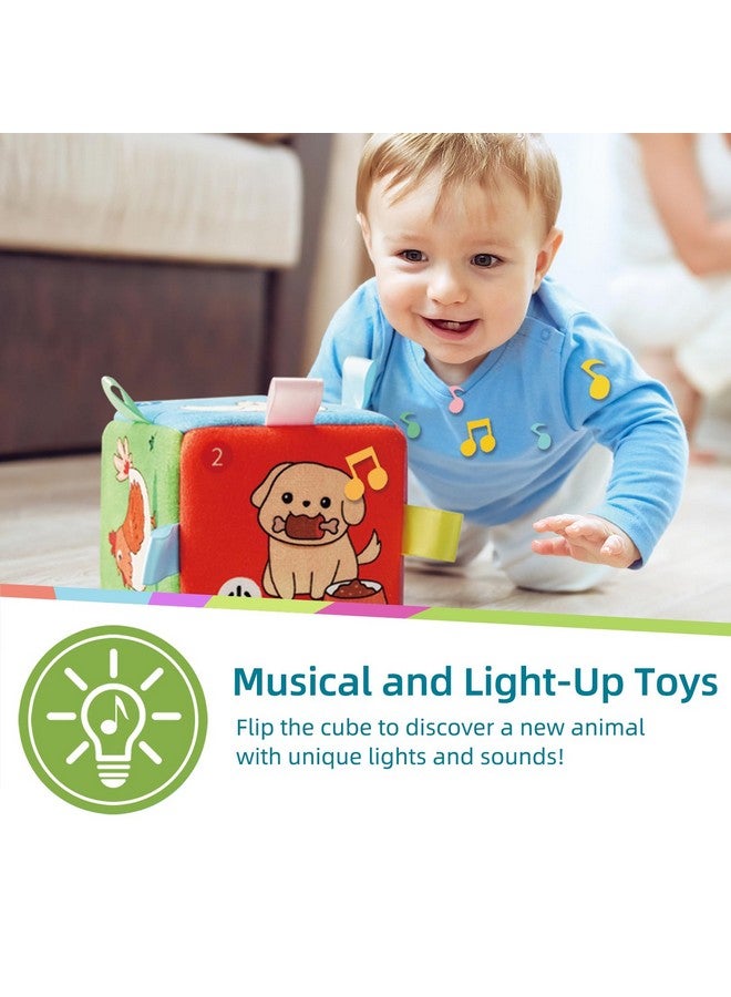 LiKee LiKee Baby Montessori Musical Toys for 0-6 6-12 Months, Light Up Activity Cube Sensory Toys for Babies 0 3 6 9 12 18 Months, Infant Learning Animals Sounds Toy Gifts for 1 2 Years Old Boys Girls - Image 2