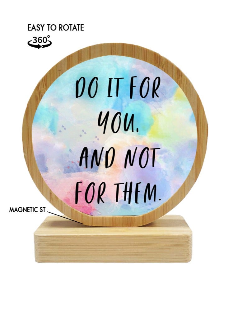 Service Zone Protective Printed White Round Shape Wooden Photo Frame for Table Top Do It For You And Not For Them - Image 1