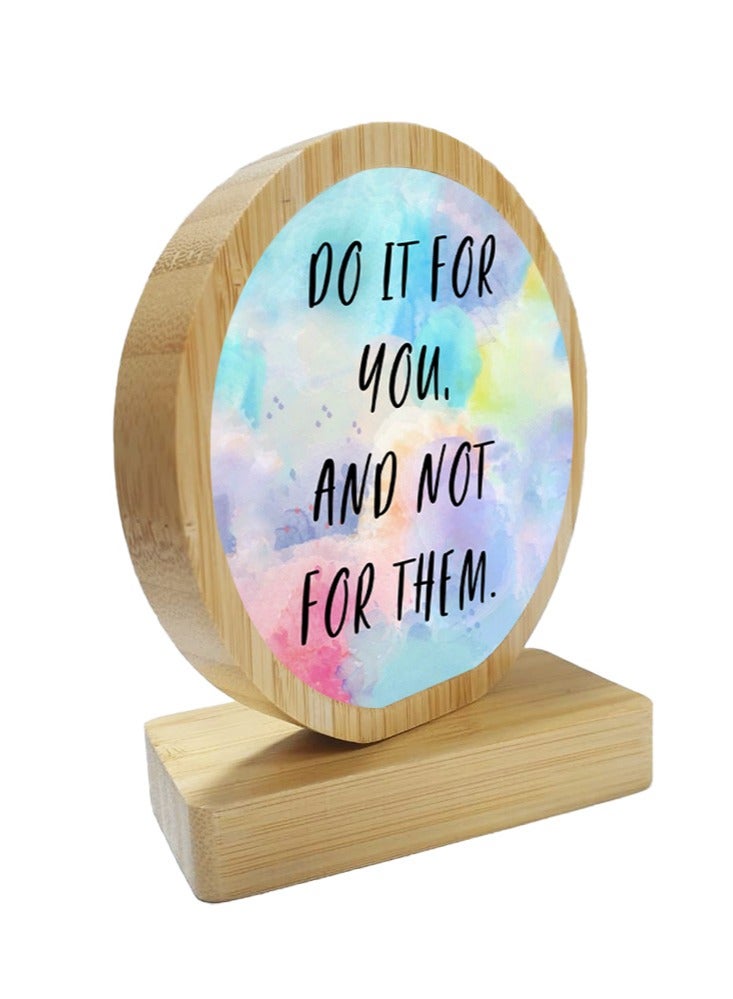 Service Zone Protective Printed White Round Shape Wooden Photo Frame for Table Top Do It For You And Not For Them - Image 2