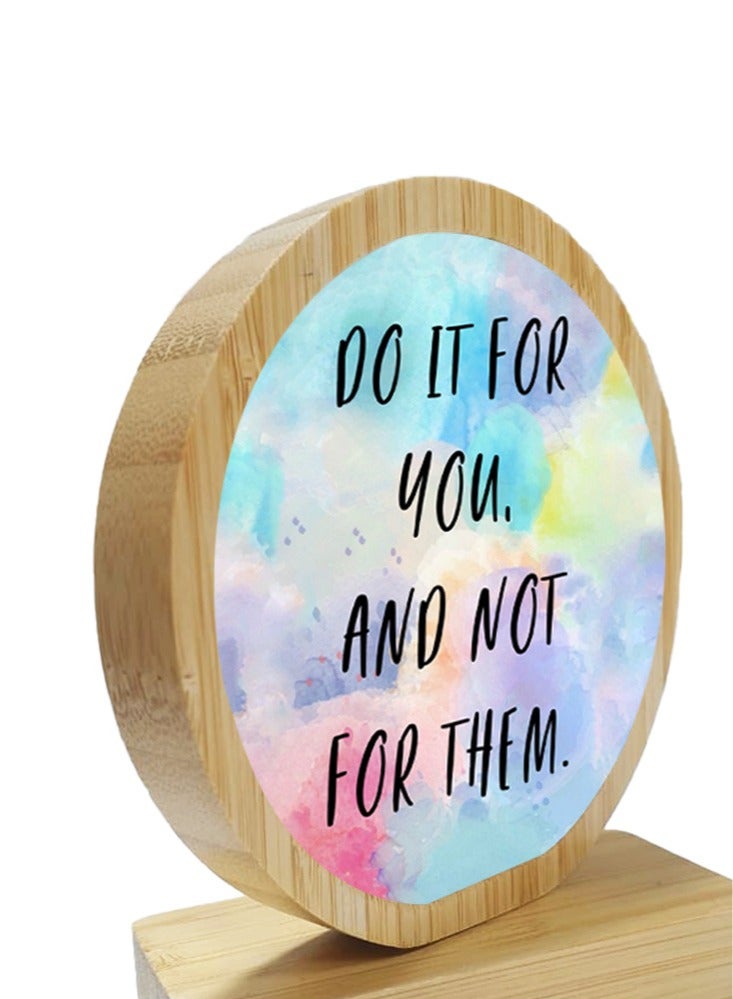 Service Zone Protective Printed White Round Shape Wooden Photo Frame for Table Top Do It For You And Not For Them - Image 3