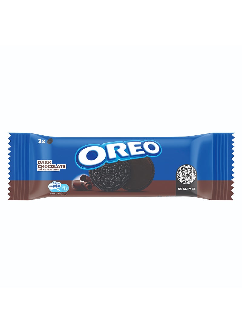 Oreo Dark Chocolate Cookies Sandwich Biscuits 35.5g - Image 1