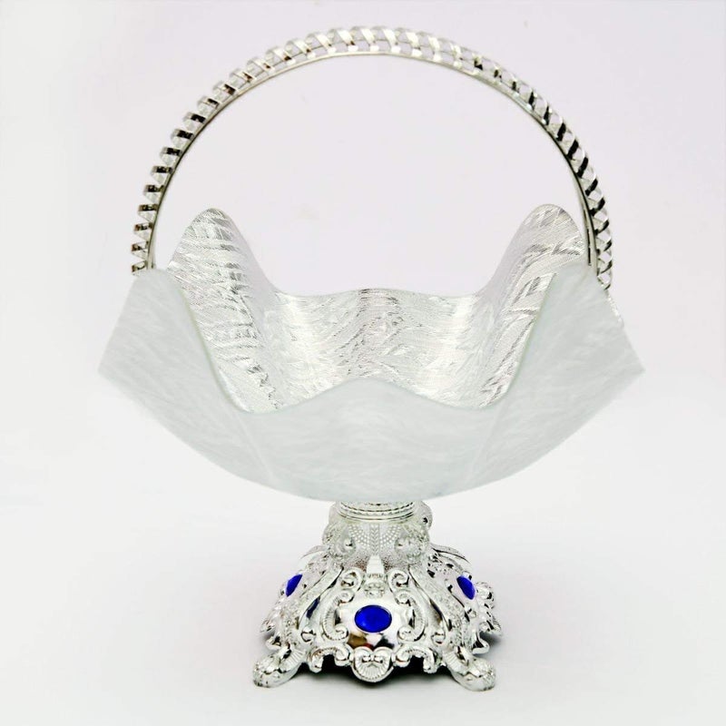 JENY JENY Acrylic Candy and Fruit Plate Dish Tableware with Home Decorative Silver  - Image 2